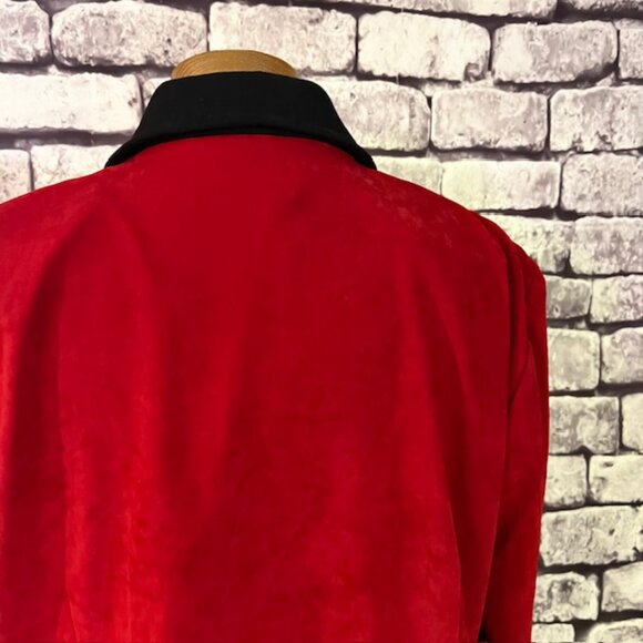 Positive Attitude Vintage Red & Black Long Sleeve Jacket Size 16 - Picture 7 of 9